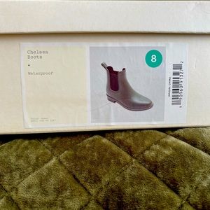 Chelsea rain boots. NBW. Size 8